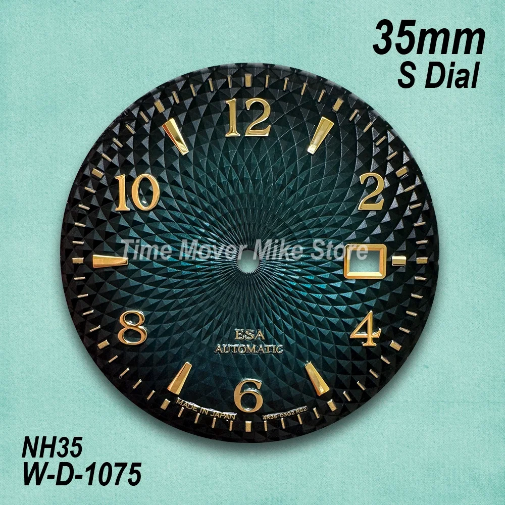 35mm S Logo Cocktail Dial Fit NH35/NH36 Movement High-Quality Lotus Dial Watch Modification Accessories