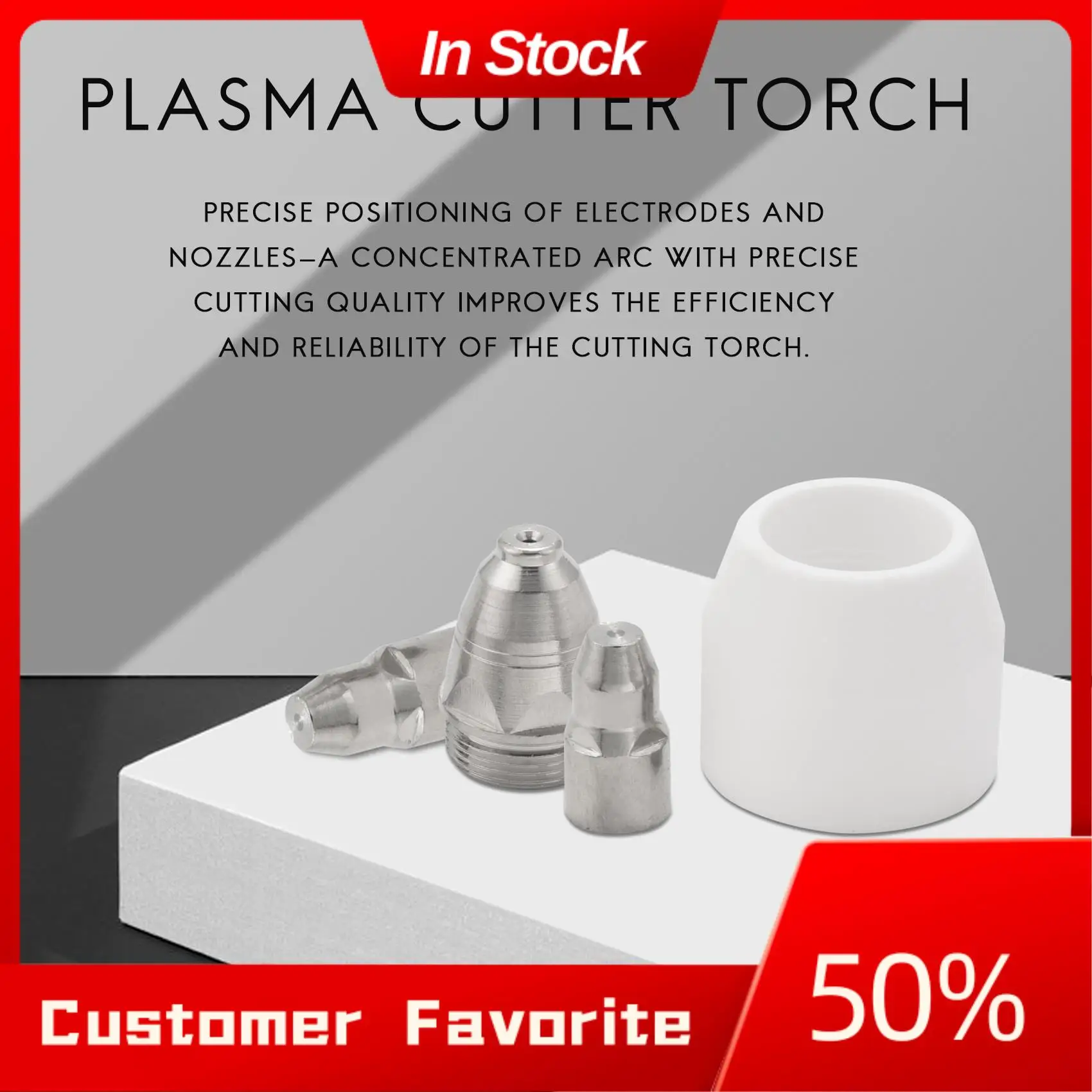 AT03 Top 30Pcs P80 Plasma Cutting Consumables Kit, Plasma Nozzle, Electrode, P-80 Cutting Plasma Cutting Machine Torch 1.5Mm