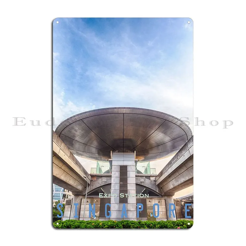 Singapore Expo Station Metal Plaque Poster Garage Iron Mural Kitchen Cinema Tin Sign Poster