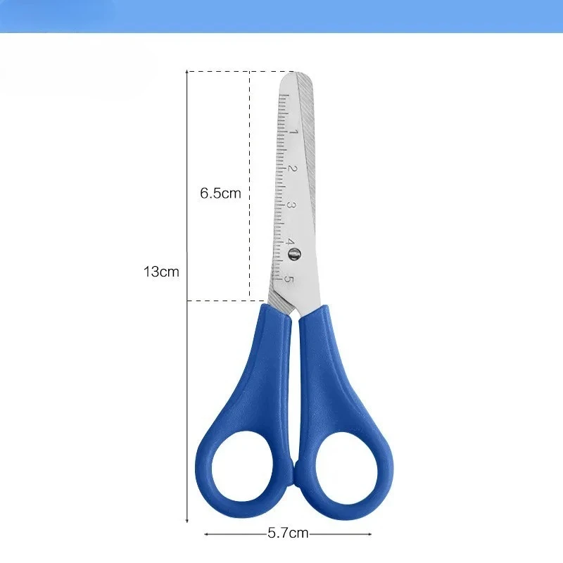 Scissors DIY Handmade Scissors Safety Ruler Scale Scissors Stationery Student School office supplies Scale stationery cute pen