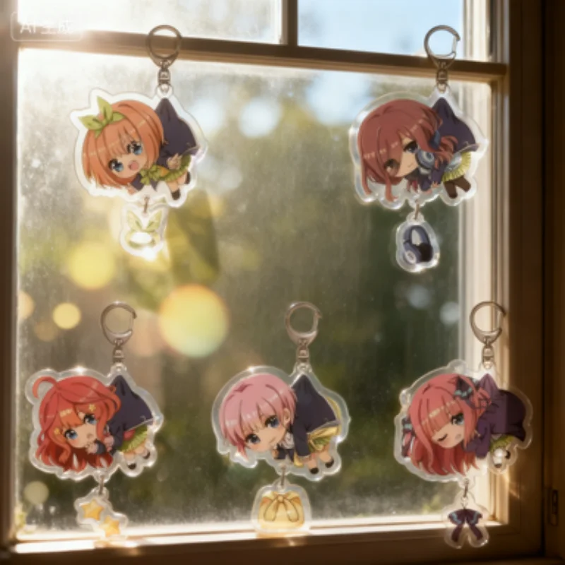 thecharacters-quintessential-quintuplets-Рюкзак-Подвеска-Брелок-Аксессуары-hdАкриловый-брелок-для-ключей-Маленький-кулон-Подарок6-СМ