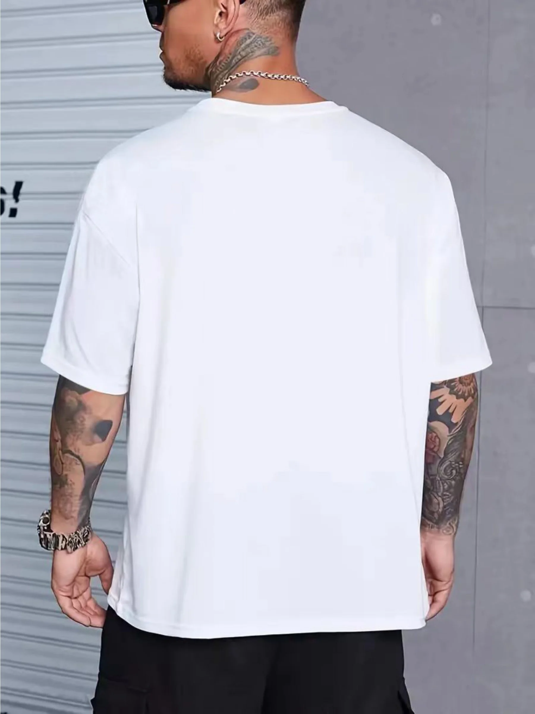 Diesel Mechanic Herren-T-Shirt aus reiner Baumwolle, Sommer, lässig, kurzärmelig, Grafik-T-Shirt, atmungsaktiv und bequem