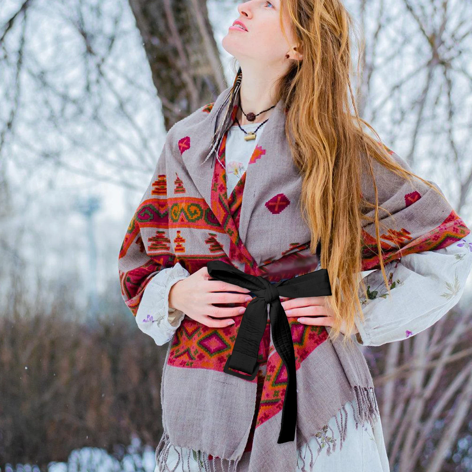 

Adjustable Cloth Belt for Women Winter Coat Down Jacket Waistband Stylish Wide Replacement Fashionable Waist Accessory