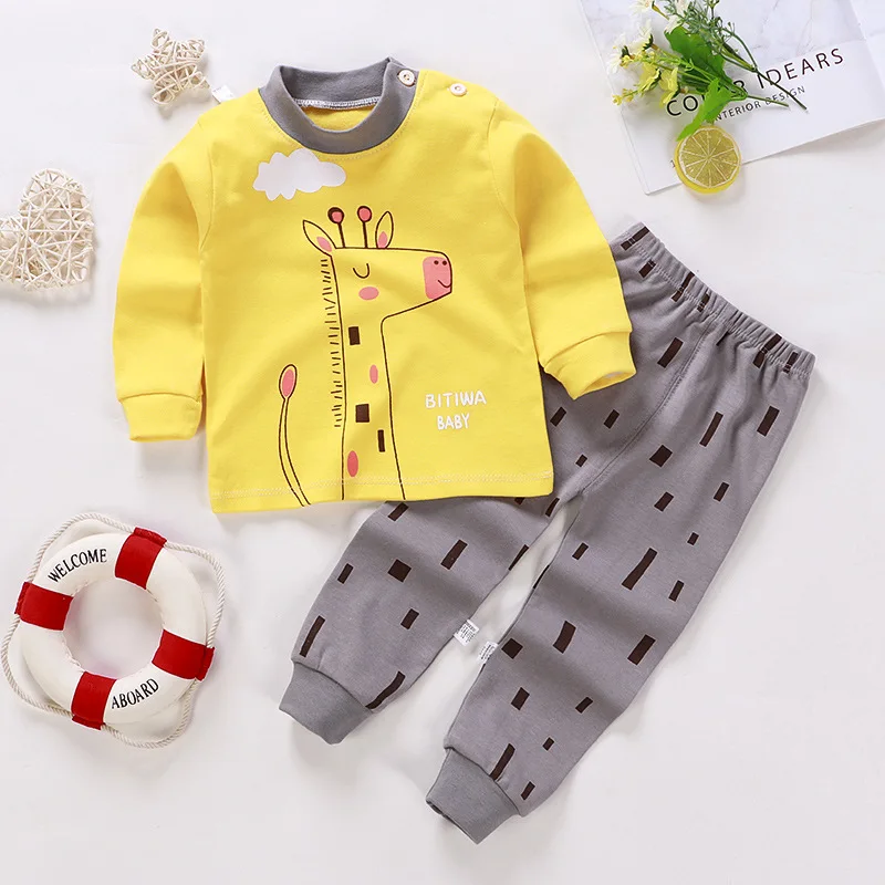 Pijama Sets Unisex 6M-5Y Children\'s Suits Boys Children Clothes Kids Baby pajamas Sets Sleepwear Kids Clothes Girls