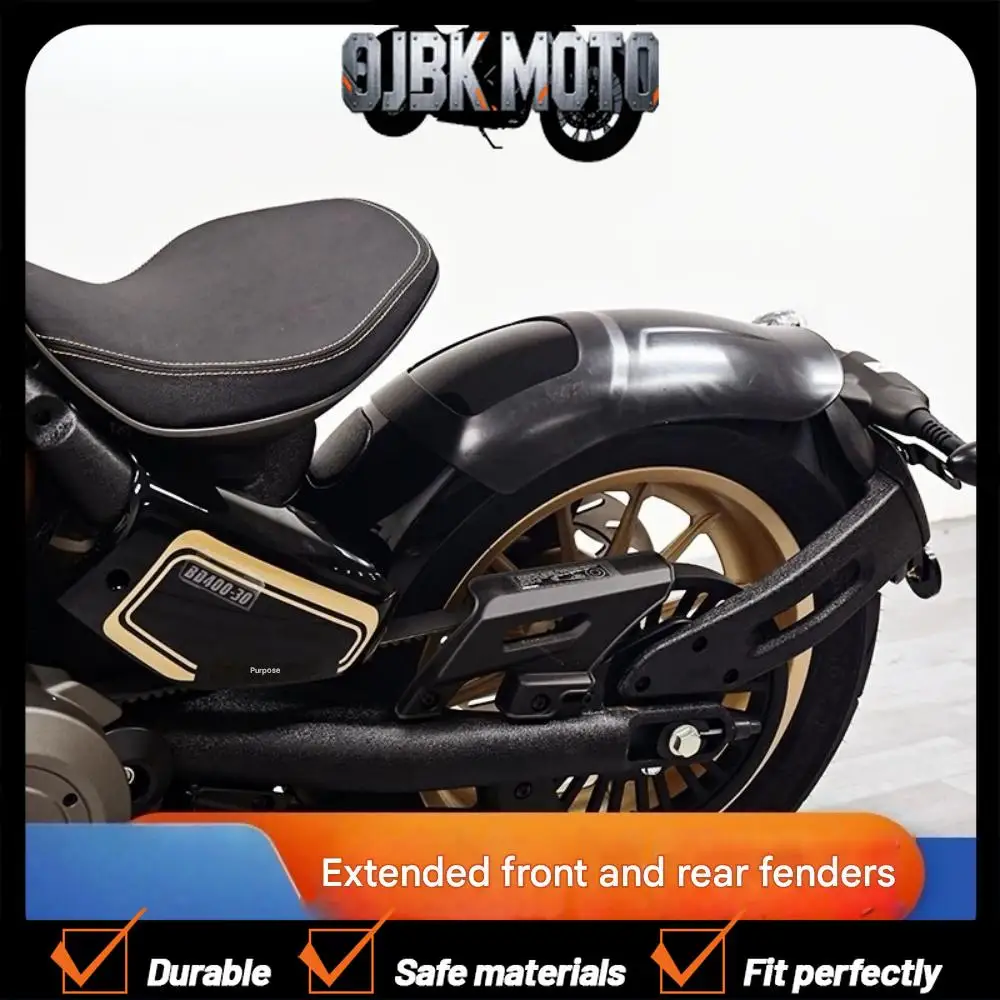 BENDA Napoleon bob 500 front and rear mudguards, side skirts, bumper guards, rear mudguards, car cover, and motorcycle cover.