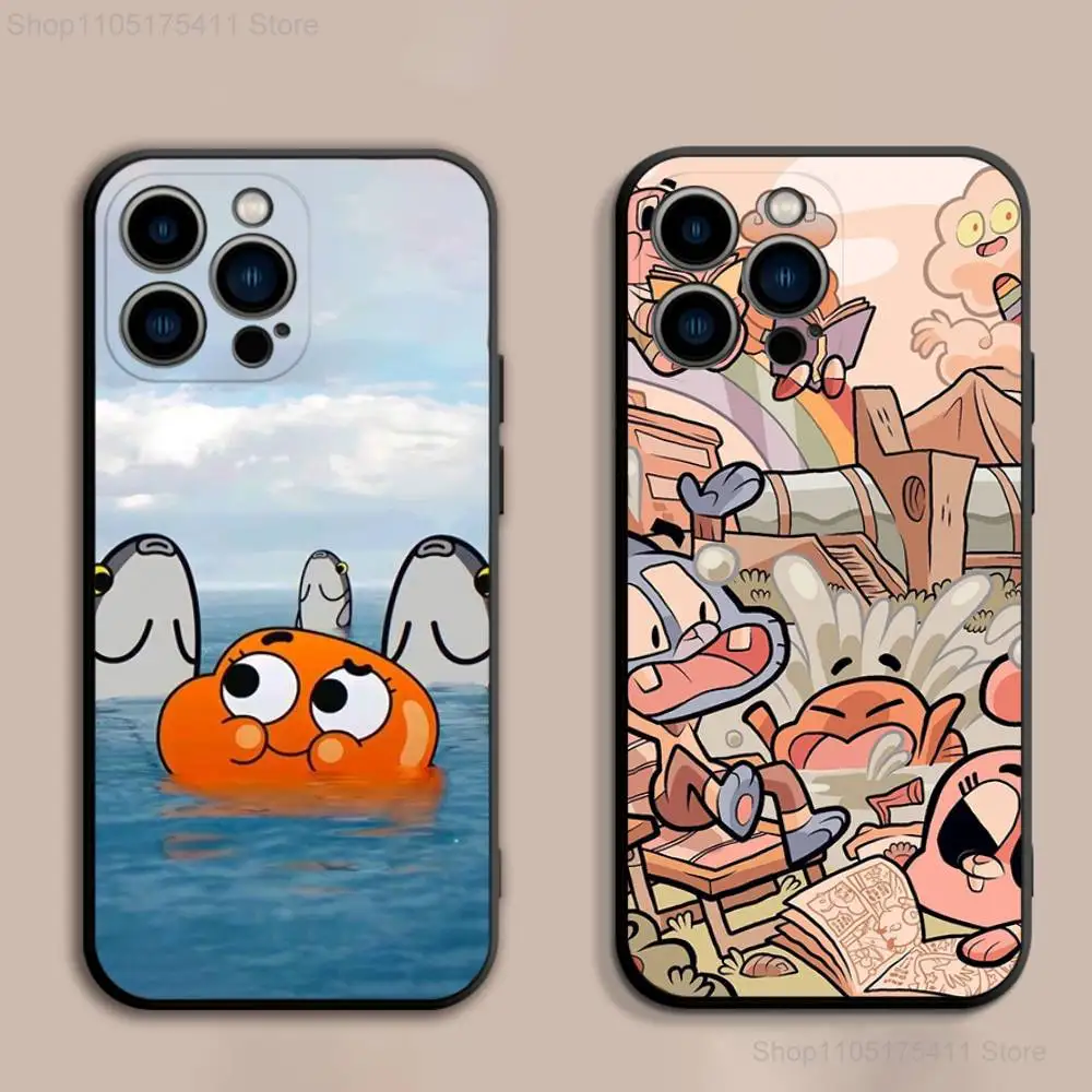 

Cute Cartoon G-Gumball Phone Case For iPhone 17,16,15,14,13,12,Pro,Max,Plus,E,SE4,Air,Mini Black Soft Cover