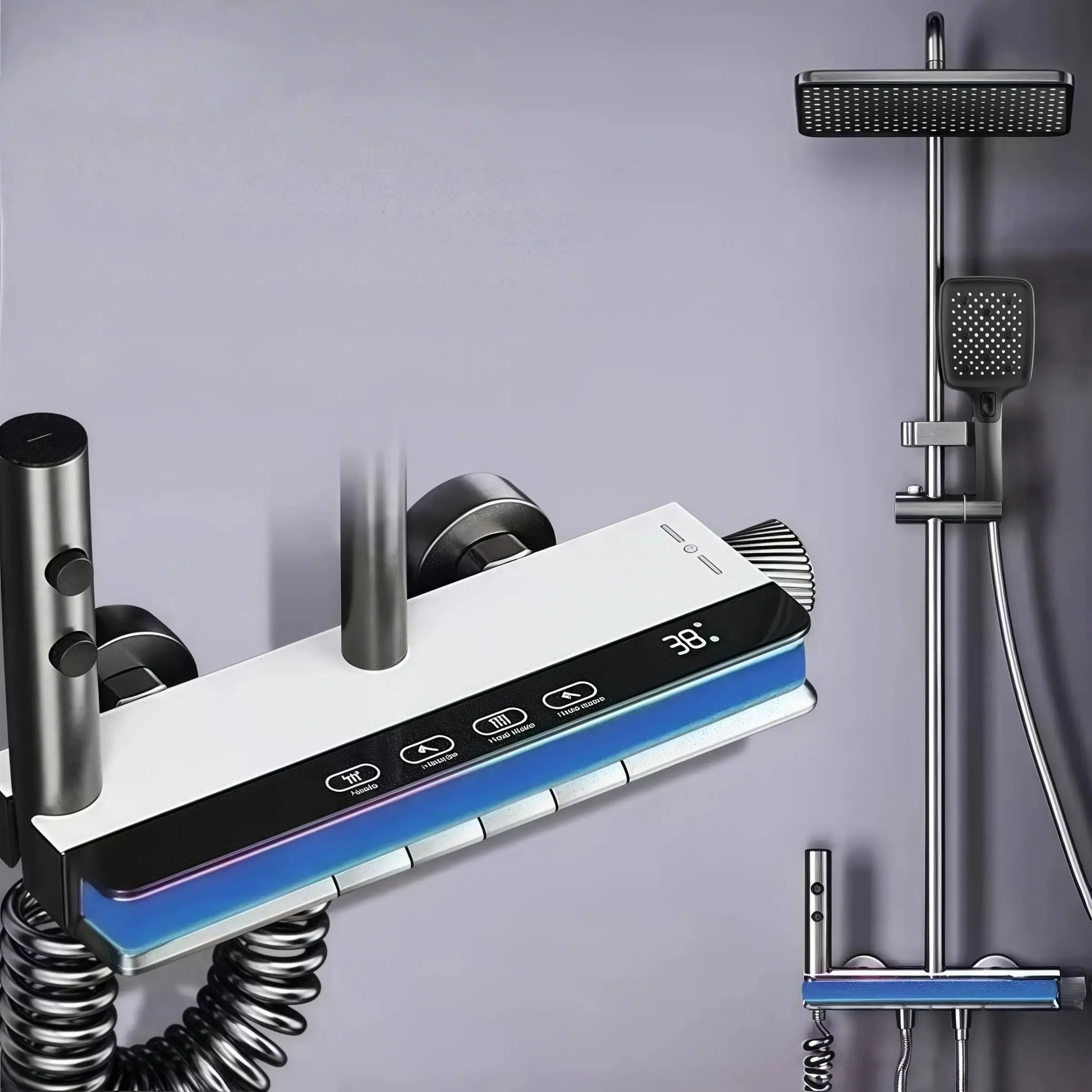 

Advanced Smart Shower System with Voice Control, Digital Timer, and Multi-Spray Modes for Modern Home Bathrooms