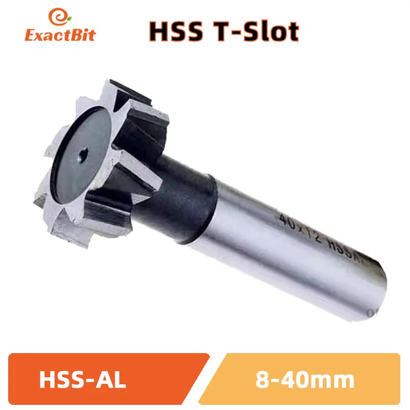 T Slot Milling Cutter for Metal HSS Woodruff Key Seat Router Bit Thickness 1-12mm Diameter 8-50mm