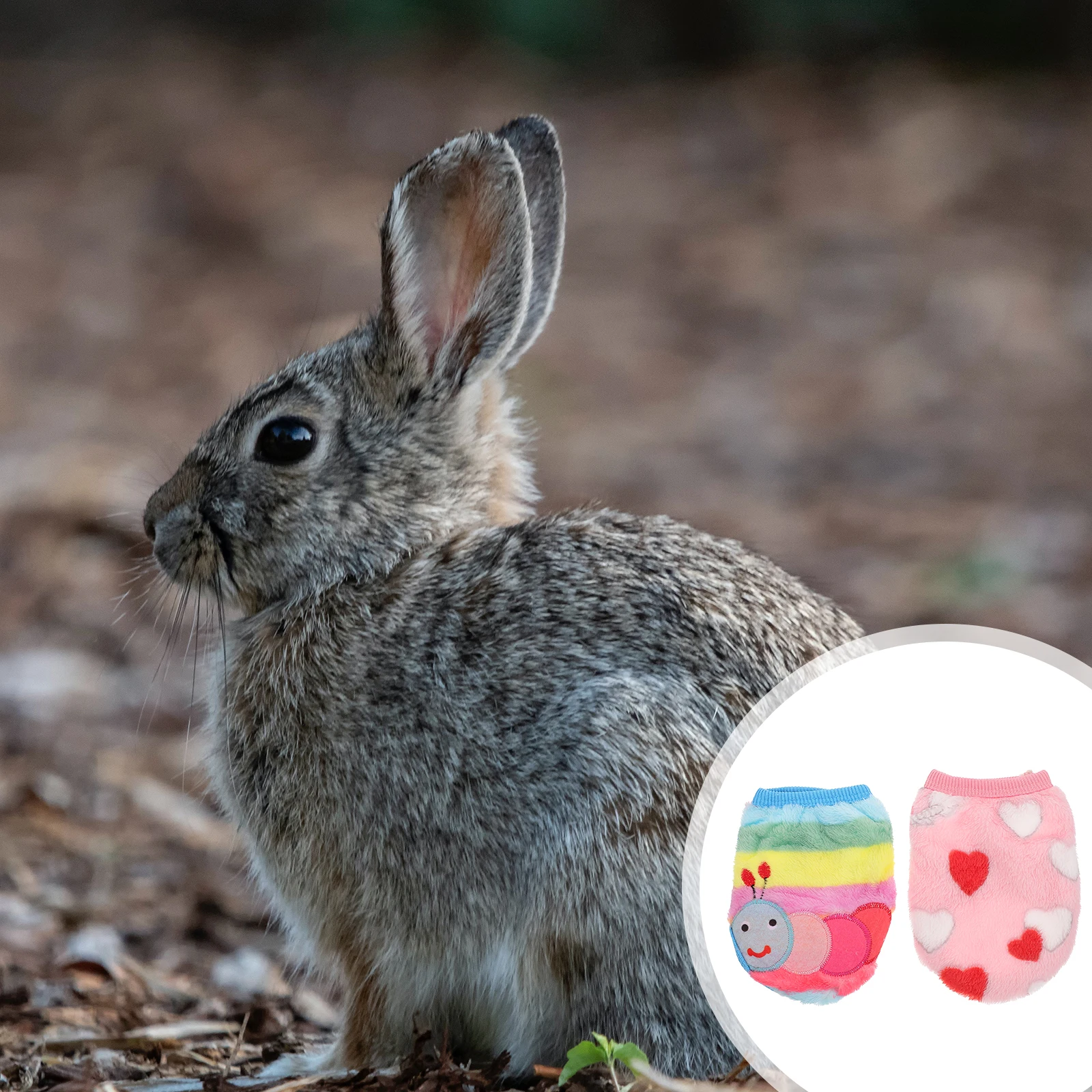 

2pcs Rabbit Clothes Warm Fleece Bunny Vest Comfortable Apparel For Guinea Pigs Squirrels Chihuahuas Pet Party Supplies Small