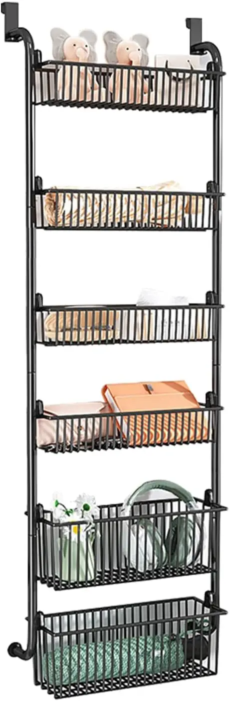 

Over the Door Organizer, Metal Behind Door Hanging Storage, Toys Umbrellas Bags Organizer Rack, Large Capacity Organizer