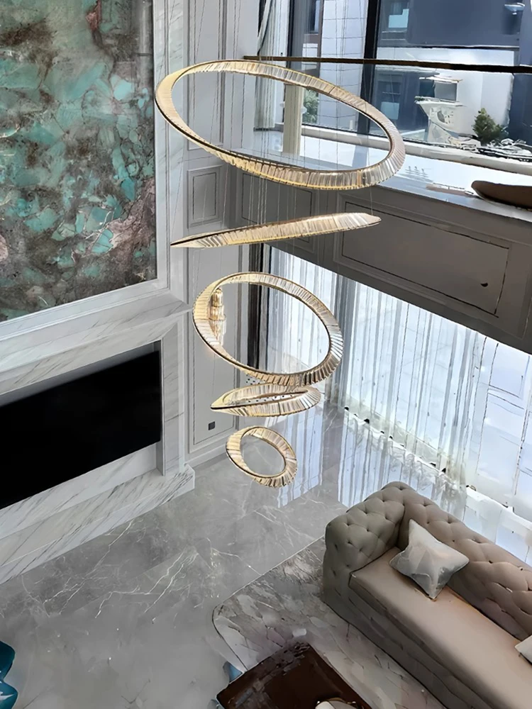 

Modern home decoration crystal chandelier, stair Pendant lamp, living room Pendant lights, interior lighting