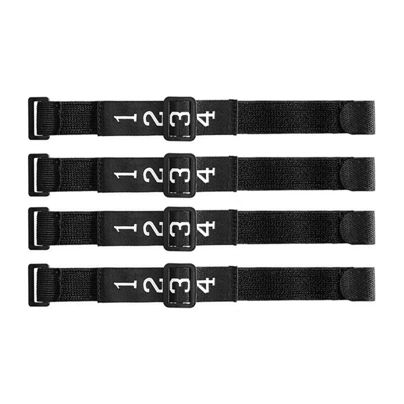 8 PCS Football Referee Gear- Football Numbered Wrist Down Indicator Black Polyester For Head Linesman Umpire Equipment