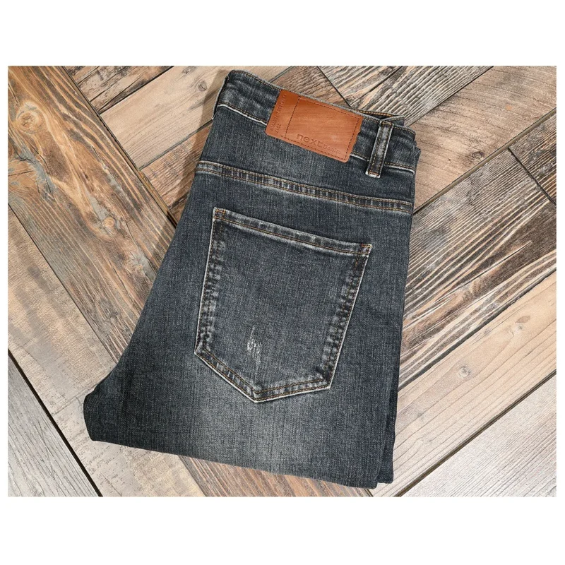 

2025 NEW Retro jeans men's autumn fashion high-end trendy brand men's clothing elastic denim slim fit small foot long pants