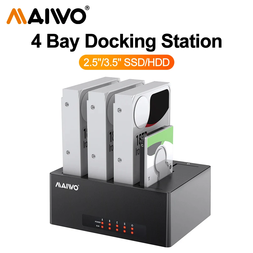 MAIWO 4 Bay Hard Drive Docking Station SATA To USB3.0 for 2.5