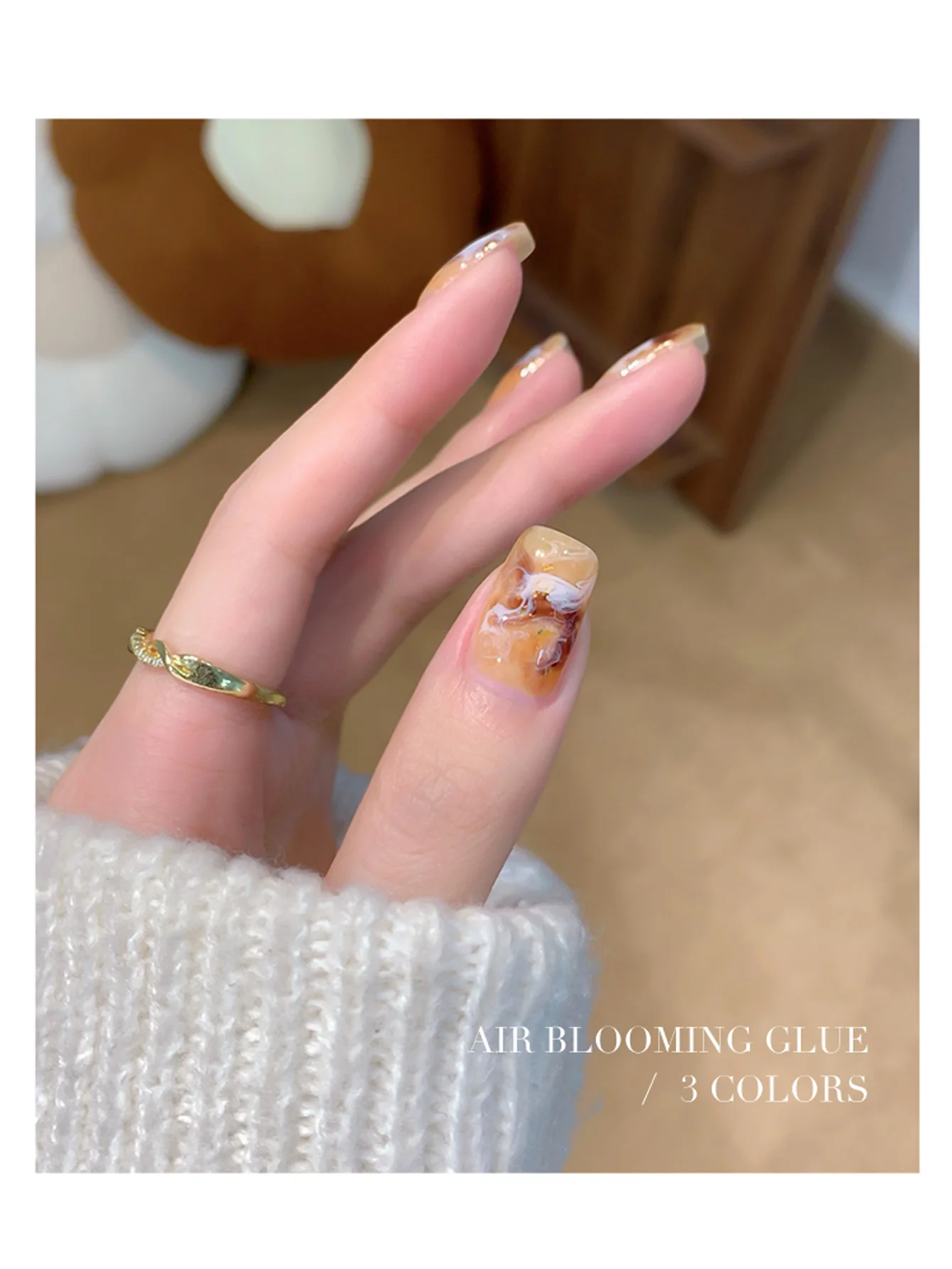 5 جرام تزهر جل واضح الأشعة فوق البنفسجية Led زهر الأظافر هلام البولندية لنشر تأثير الرخام الحجر الطبيعي المائية الأزهار الطباعة