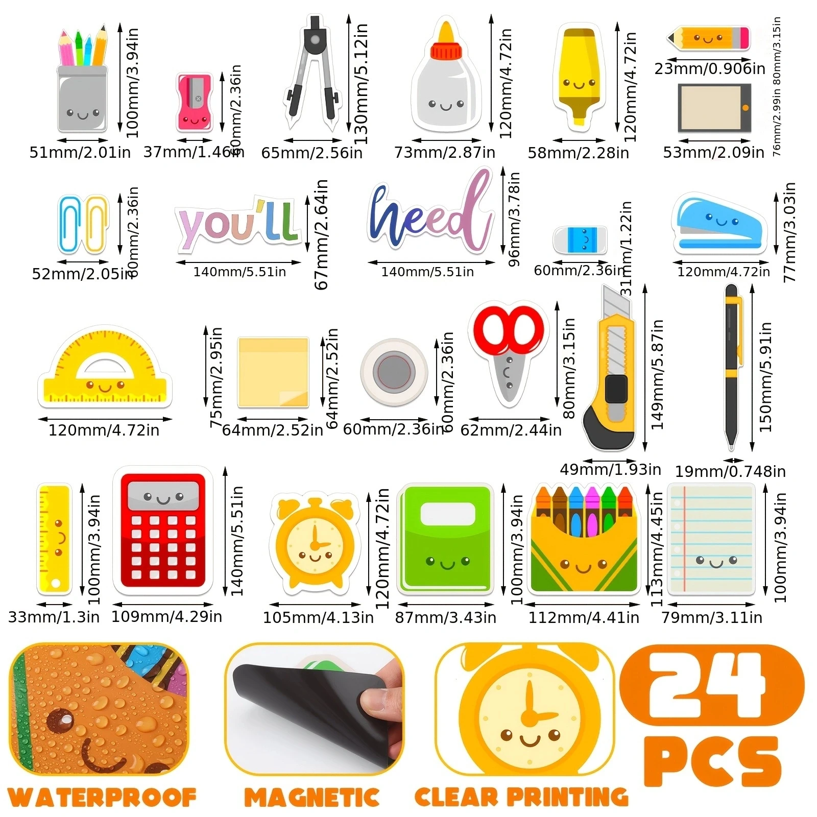 24-Color magnet sets for whiteboard/blackboard teaching aids and magnet patches for school offices