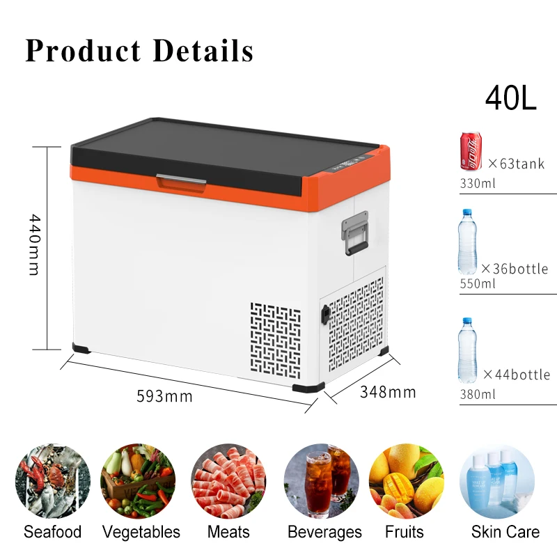 EC30 Portable  12v Dc Compressor Mini Car Fridge Freezer Refrigerator Freezers for Camping Outdoor caravan Rvs