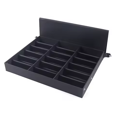Sunglasses Box Organizer, Large Capacity, Grid Compartments, Perfect for Storing Multiple Pairs
