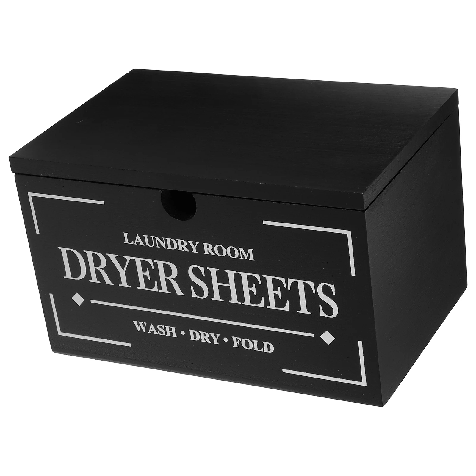 

1pcs Wooden Dryer Sheet Storage Box Laundry Room Organizer with Lid Multifunctional Fabric Sheets Holder Resistant Deformation