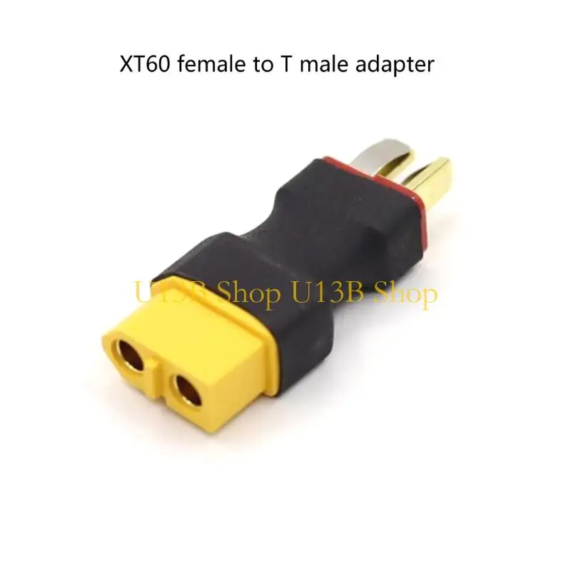 U13B Universal T Plug To XT60 Adapter For Remote Batteries High Current Connector Durability Rubber Metal Construction