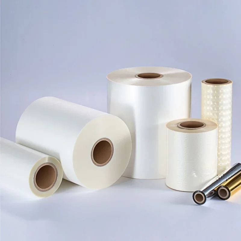 200 Mtransparent Bopp Pre Coating Film 1-inch Core Films Covering Foggy Surface Bright Surface Photo Hot Lamination Roll Film