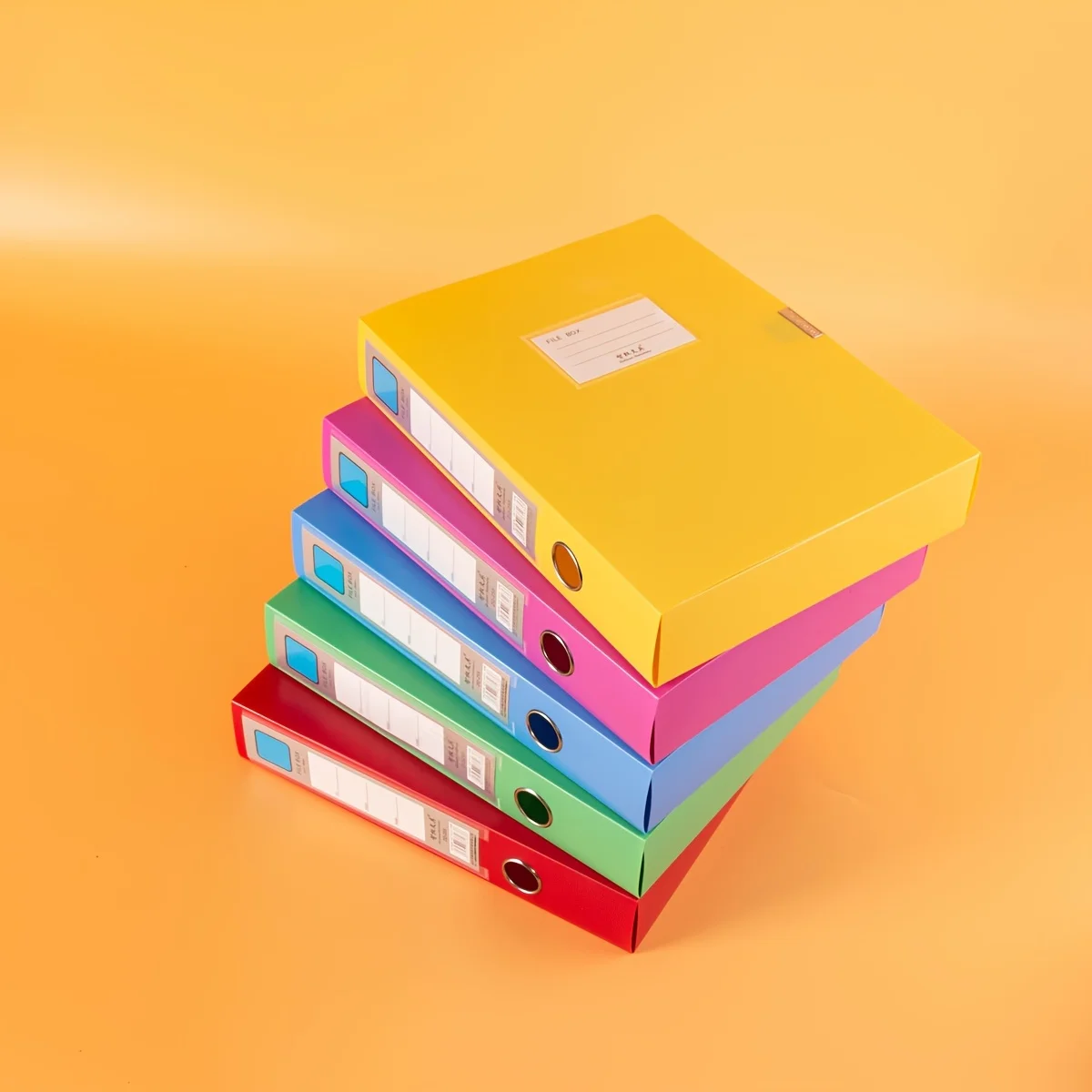 10개 A4 컬러 파일 박스 - 계약서, 회계 영수증 및 사무용품을 위한 내구성이 뛰어난 두꺼운 플라스틱 문서 정리함