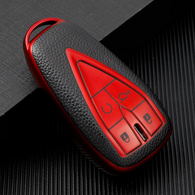 TPU Leder Auto Schlüssel Fall Volle Abdeckung Shell Für Changan CS35PLUS CS55PLUS CS75PLUS 2019 - 2020 4 5 Tasten Schutz