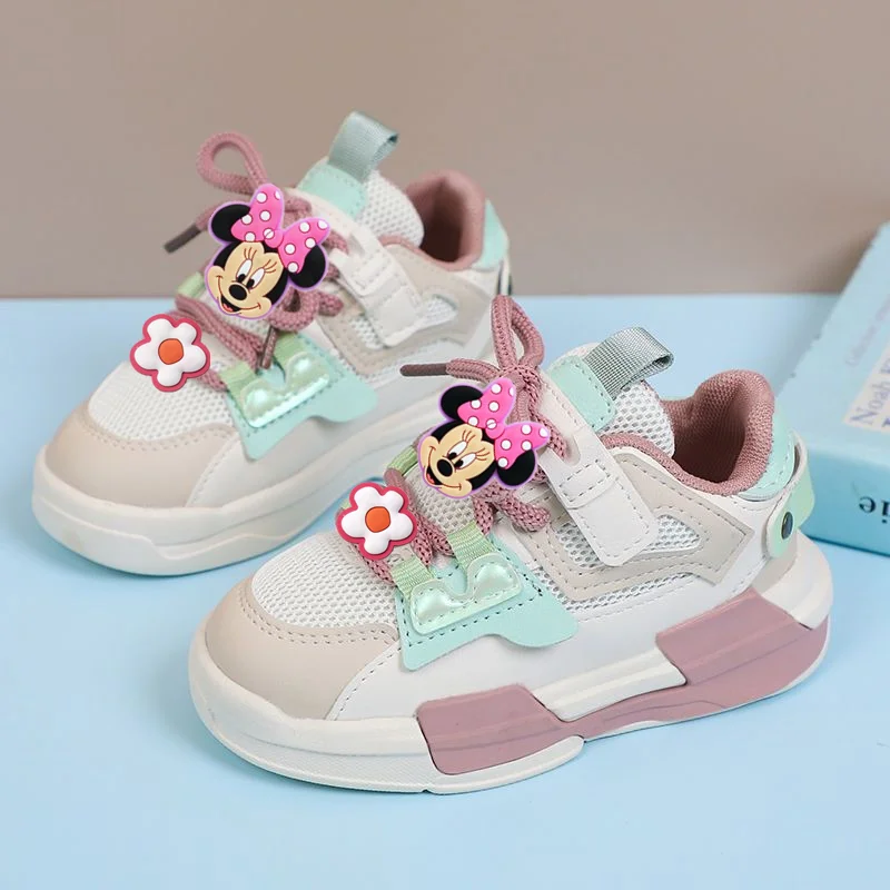 

cartoon Mickey Mouse children summer running Shoes Disney Minnie Boys girl Casual Shoes Spring fall Baby Mesh Sneakers