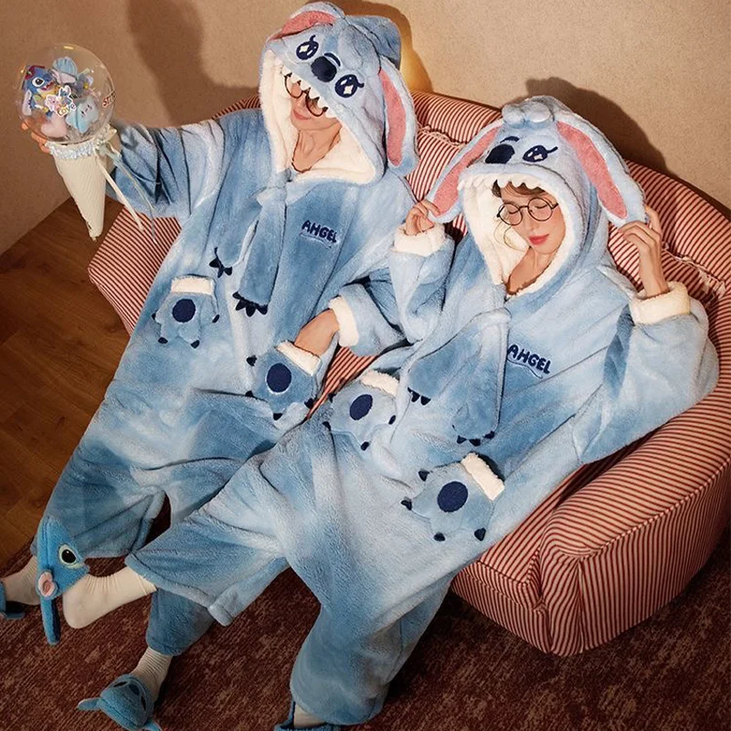 ديزني ليلو وستيتش كارتون خريف شتاء سميكة المرجان الصوف نيسيي الوحش زي مضحك المتسكعون زي حفلة هدية الكريسماس