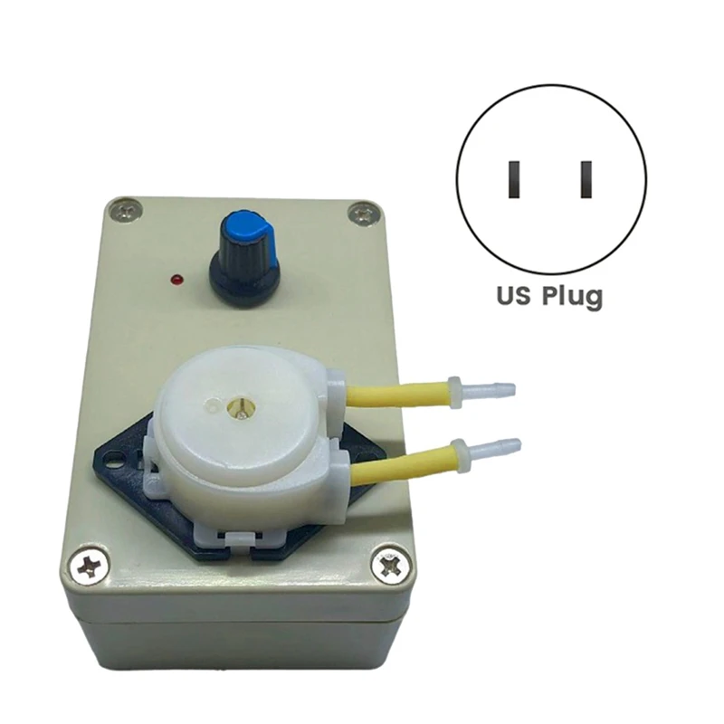 Peristaltic Pump Head AB21 Electric 12V/24V Silicone Tube Adjustable Speed Titration Pump Metering Pump With US Plug Spare Parts