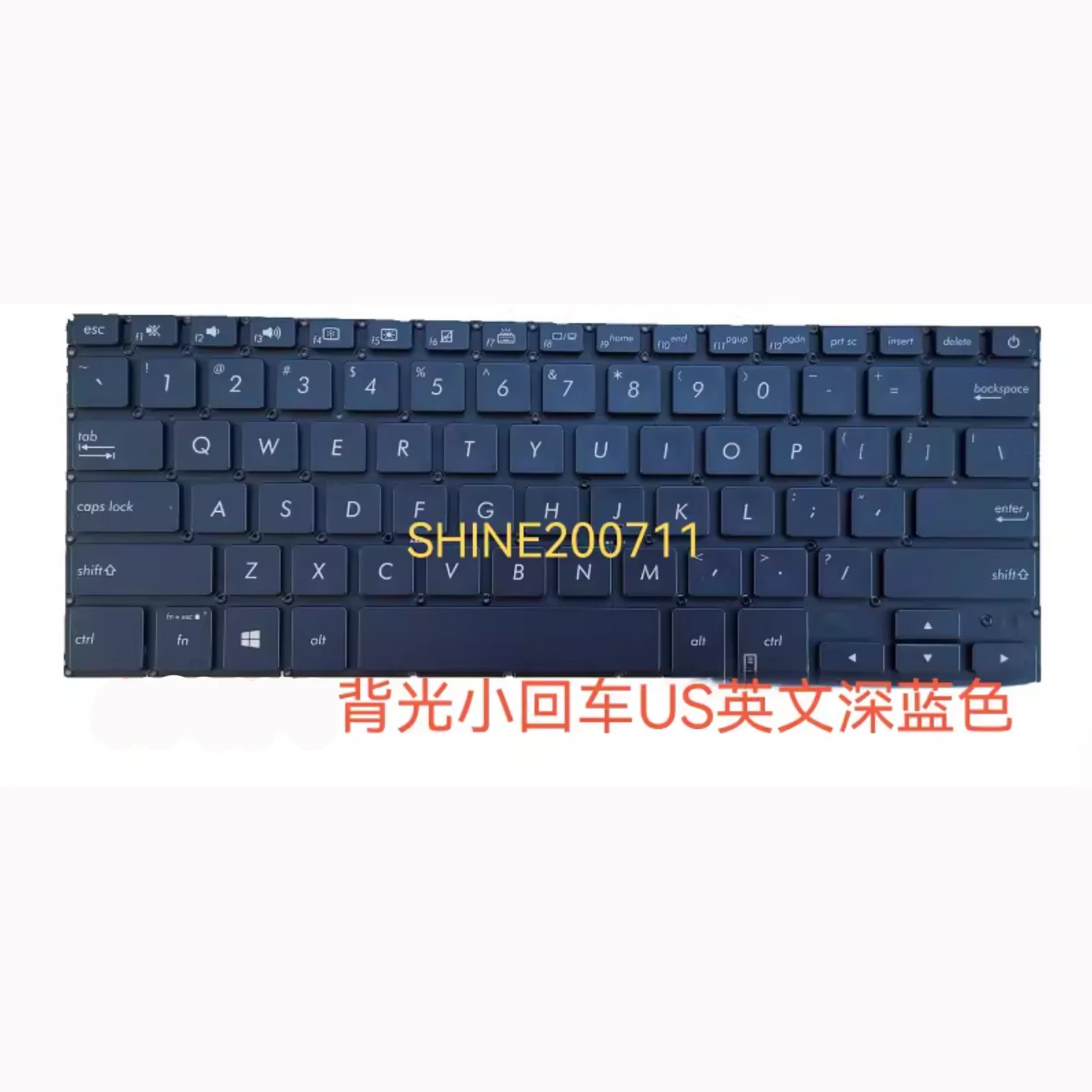 

US Layout for ASUS Zenbook Pro 14 UX480F UX480FD UX480 Blue Backlit Laptop Keyboard