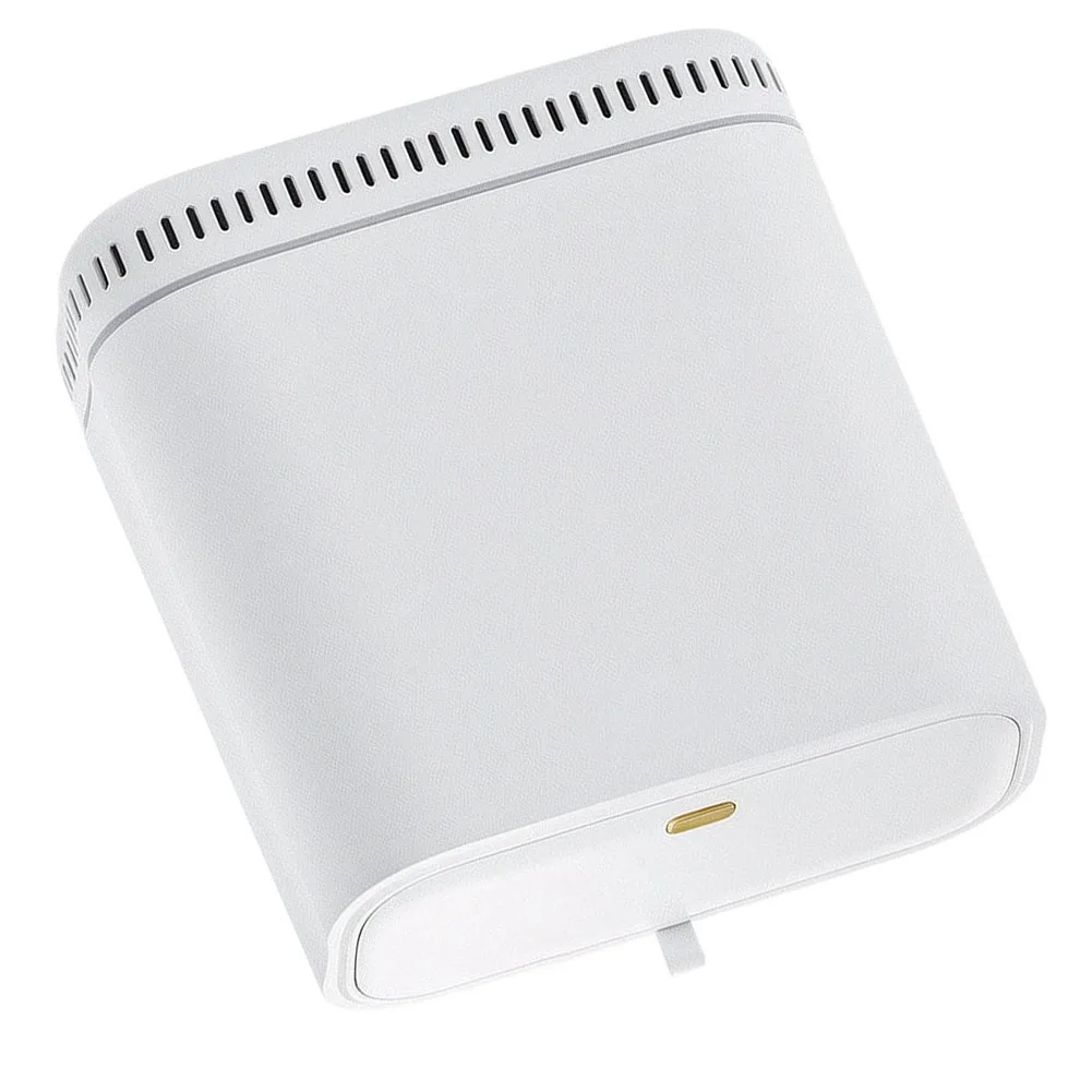 Functional bathroom trash can with soft closing lid and air-tight smell suppression for efficient space utilization