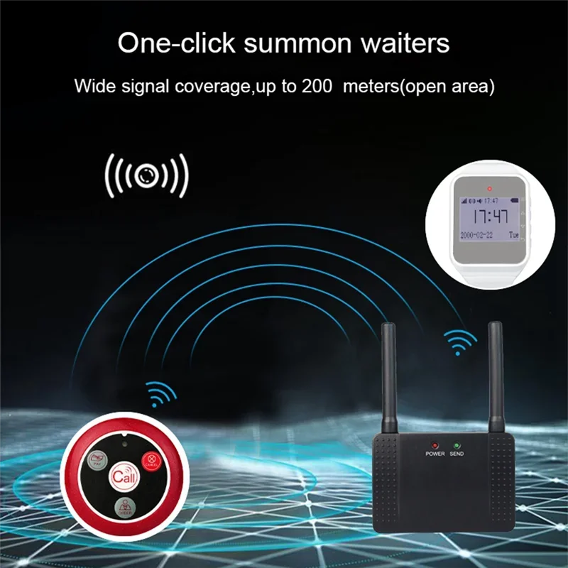 BBA51I Amplifier 500MW RF Wireless Repeater Signal Amplifier Learning Code Extender for T117 Call Button 433MHz F4408A EU Plug