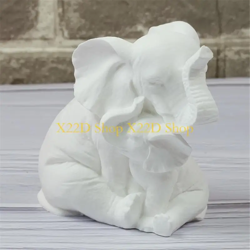 

X22D Silicone Molds Mother and Child Elephant Mould Plasters Molds Epoxy Resin Molds