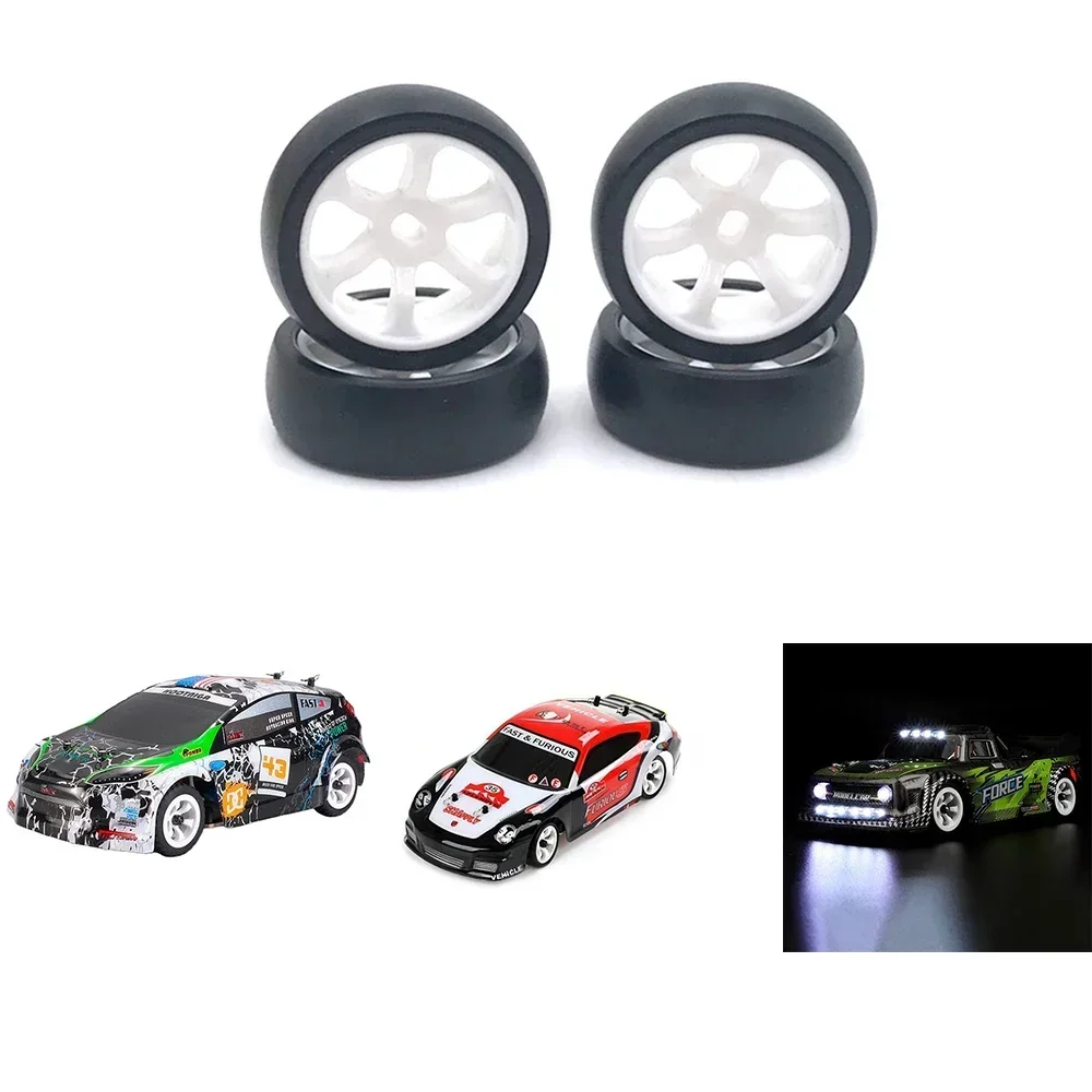 

4Pcs Hard Plastic Drift Tire Tyre Wheel For Wltoys 284131 K969 K989 P929 Mini-Z Mini-Q Mini-D 1/28 RC Car Upgrades Parts