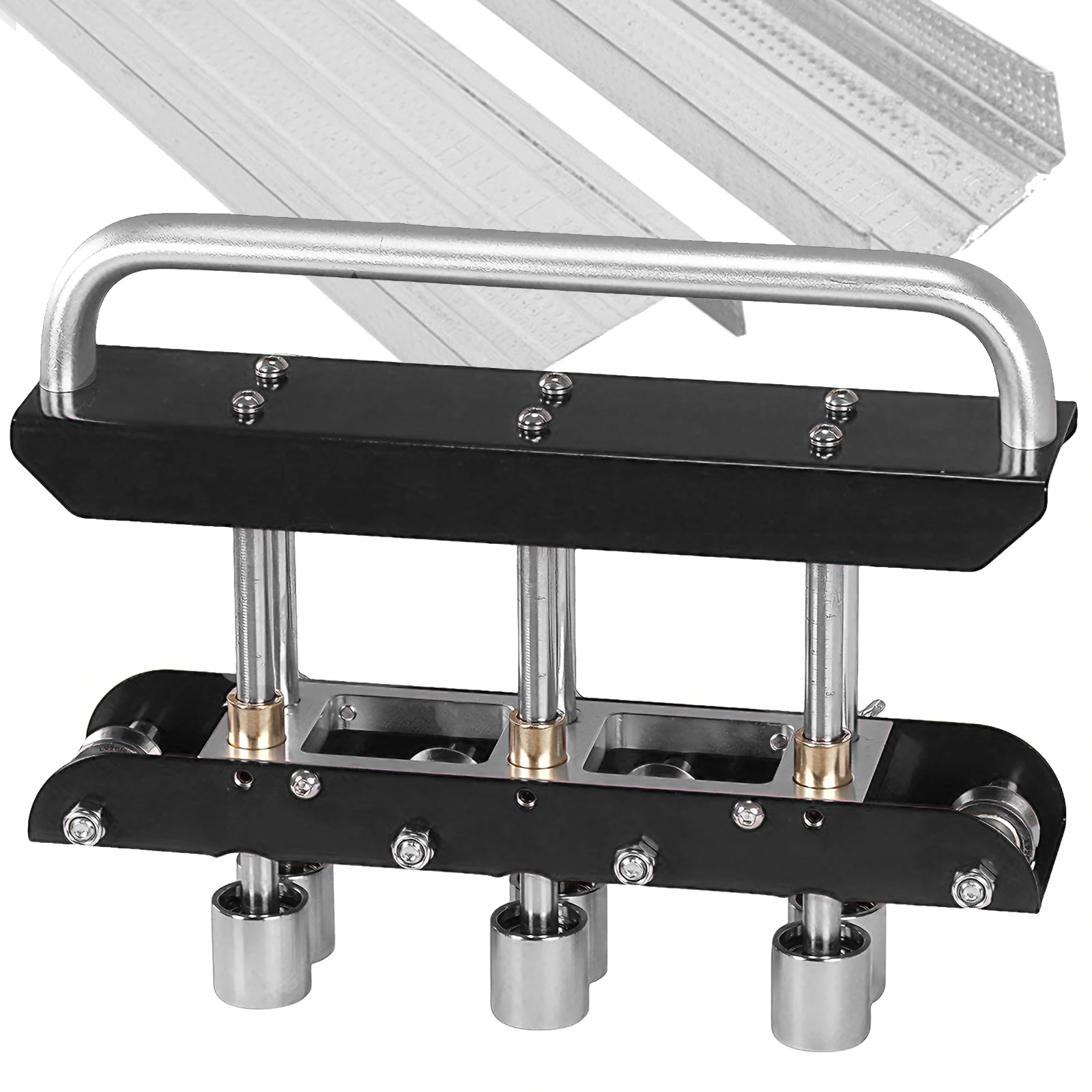 

3 Station Large Sheet Metal Bender 0-90° Bending Angle Metal Bending Tool with Aluminum Alloy Handle for 13-130mm Bends