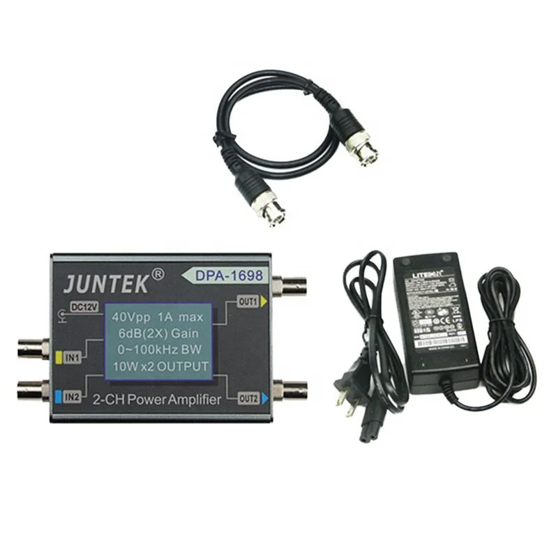 Sinal Amplificador de Potência 100khz Duplo Canal 10w x2 Dds Funcional Gerador Sinal 40vpp Amplitude Saída Dc12v Dpa1698