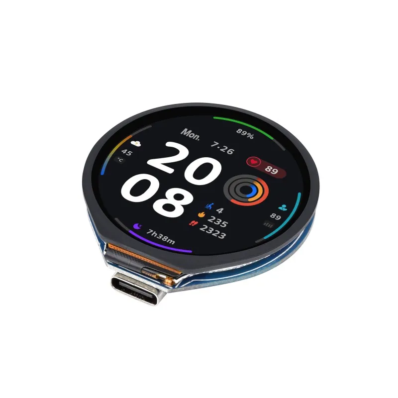 

Макетная плата WaveshareESP32-S3, с 1,28-дюймовым круглым сенсорным ЖК-дисплеем, компактным размером, акселерометром и датчиком гироскопа