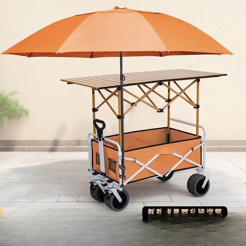 Stall special stall trolley for one second, stall outdoor sausage, night market snowflake machine, foldable camping table