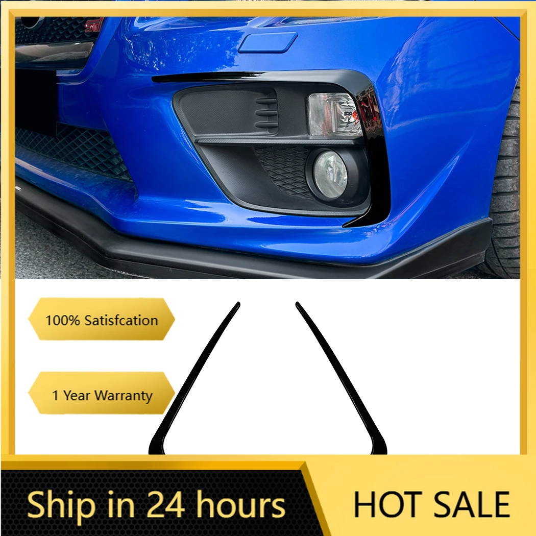 

Emblems Front Bumper Air Vent Cover Trim For Subaru WRX STI VA 2014 2015 2016 ABS Gloss Black Intake Frame Spoiler Splitter