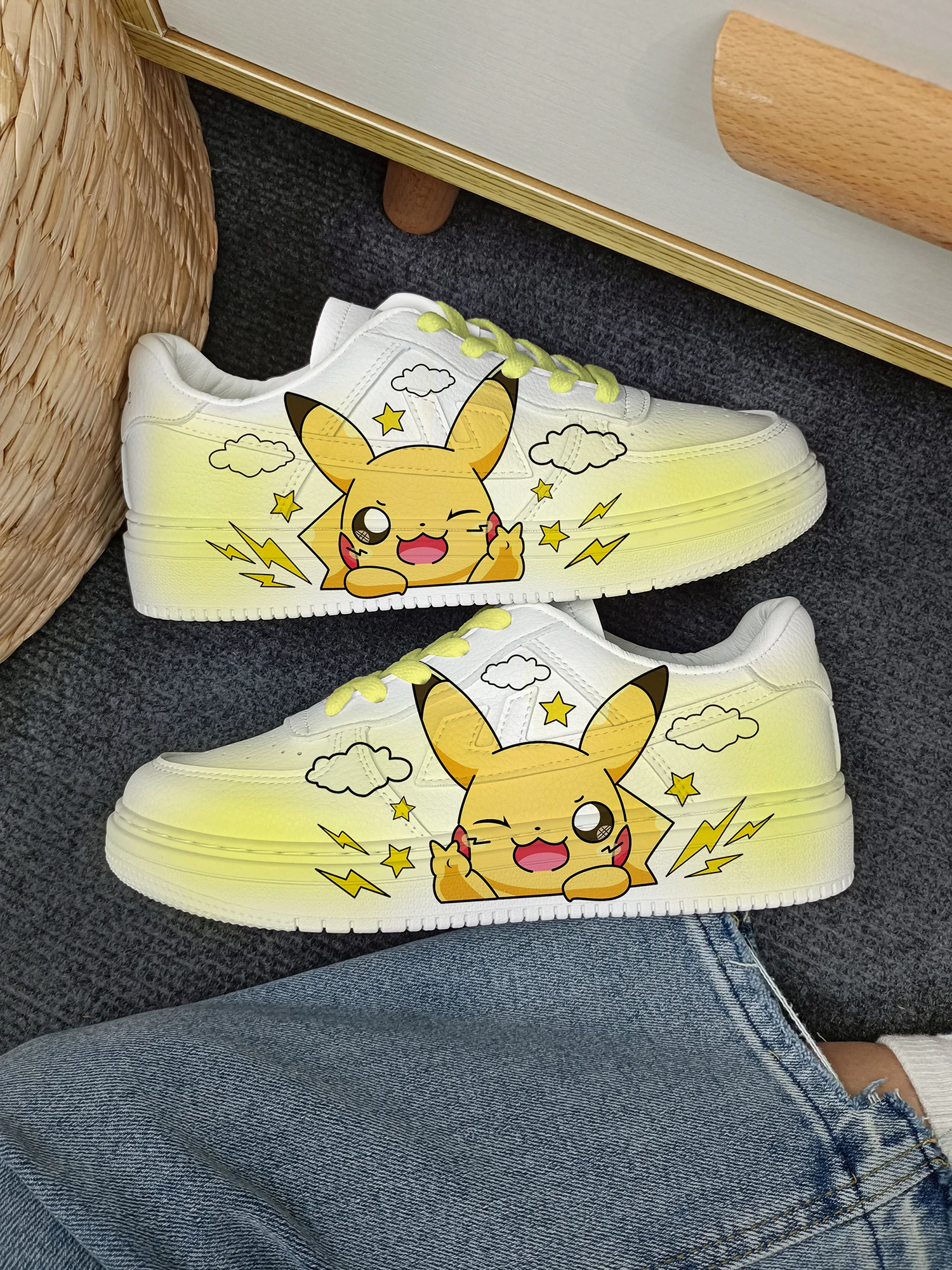 New Original cartoon Pokémon princess cute Casual shoes non-slip soft bottom sports shoes  girlfriend gift