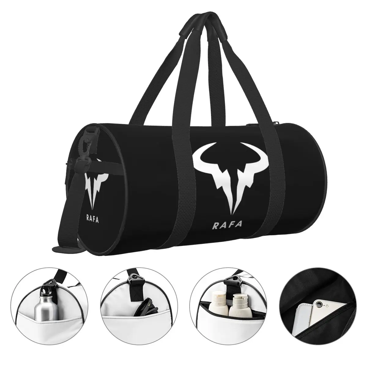 Rafa Nadal Duffle Bag For Women Men Fitness Sports Bags for Gym with Pocket Weekender Travel Bag