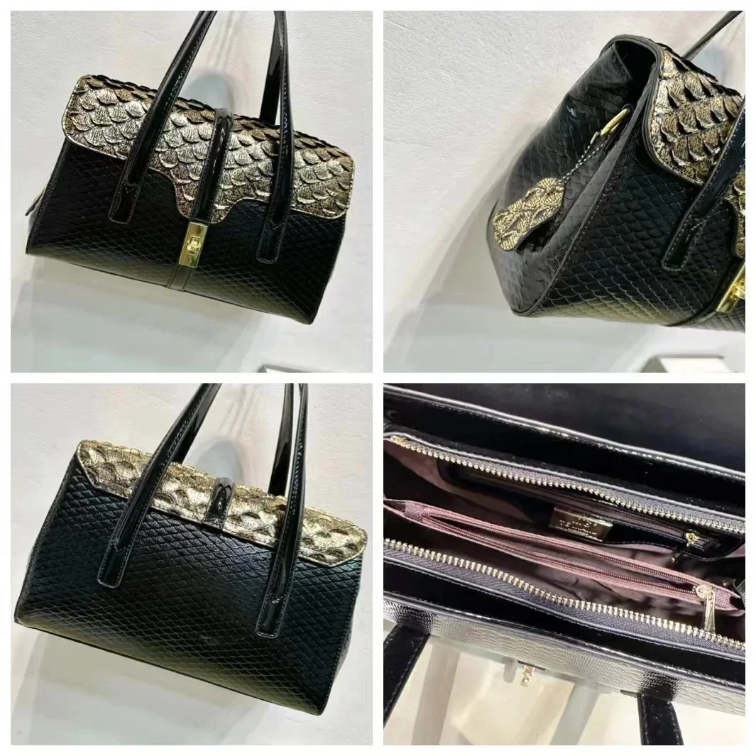 Shoulder Bag Women's Bag 2025 New Fashion Snake Serpentine Handbag Fish Scale Pattern Ladies Commuting Bags Creative Design Tote