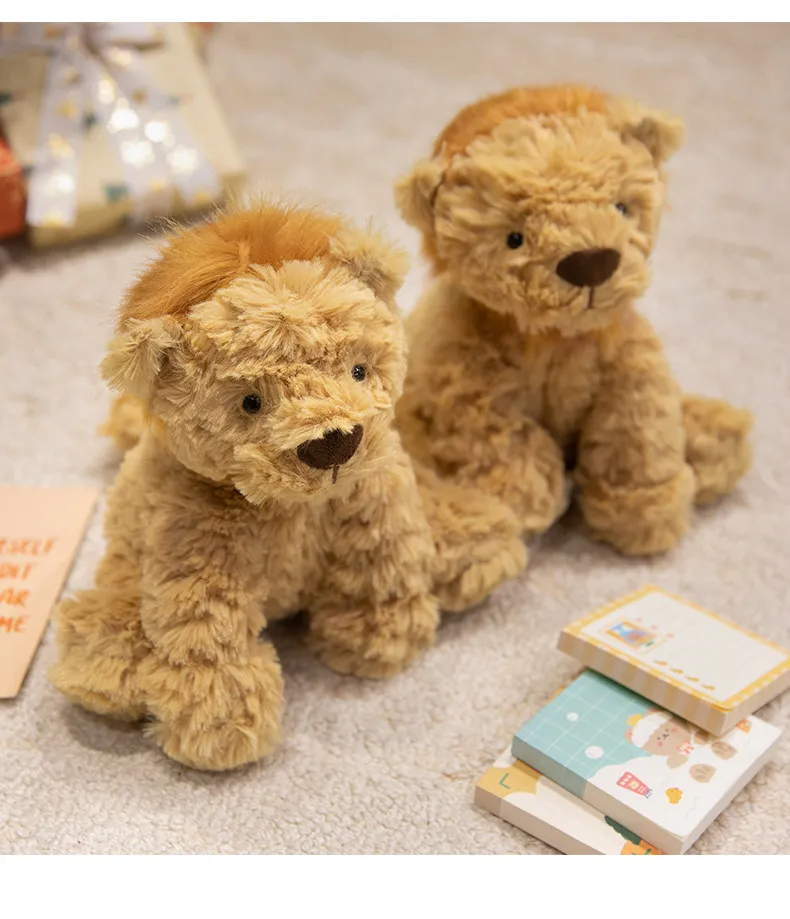 25 cm super schattige jungle leeuw knuffel cartoon knuffel pop voor kinderkamer decor jongens en meisjes verjaardagscadeau