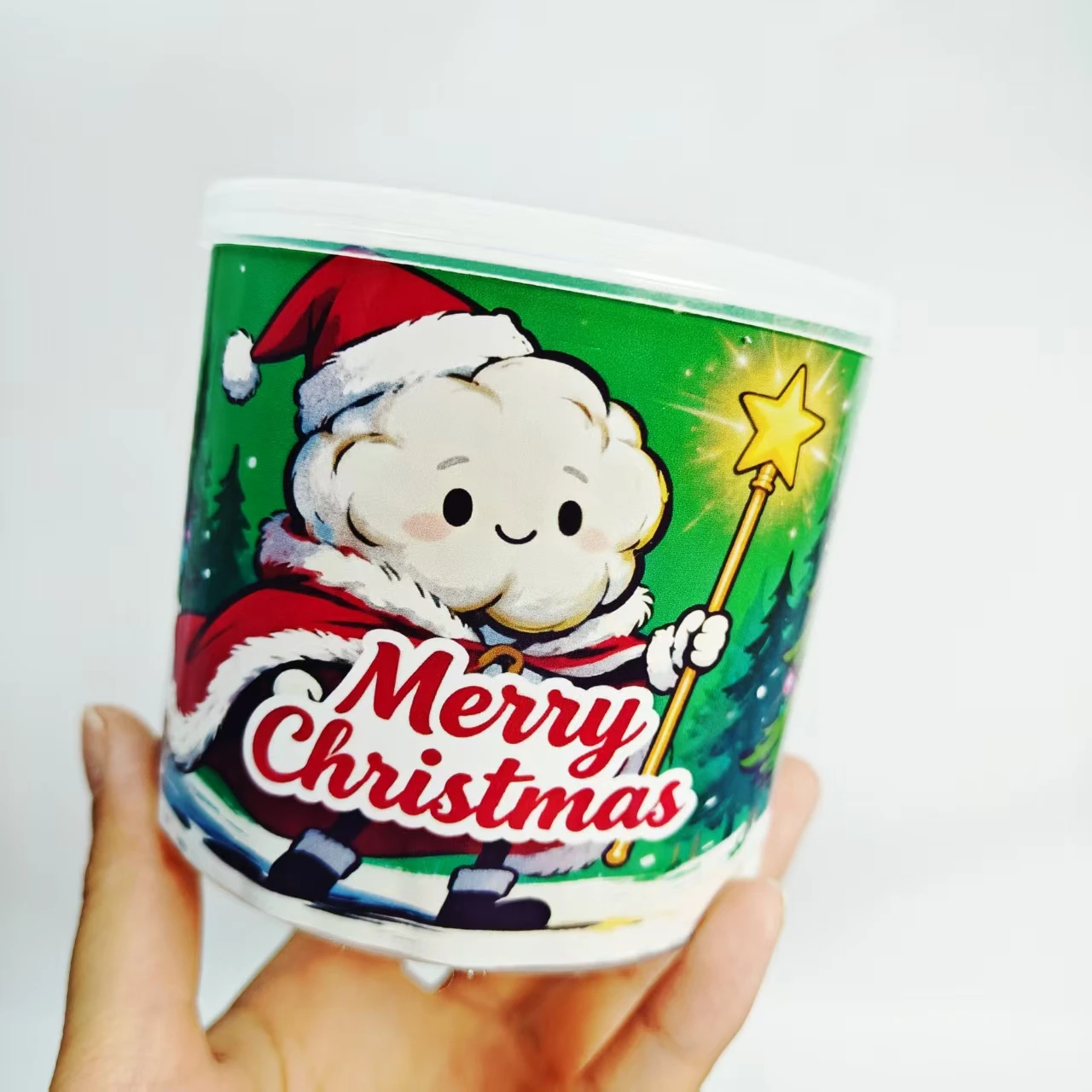 600 قطعة من مسحات القطن الملونة ذات الطابع المزدوج ذو طرف مستدير للبالغين، عنصر الاحتفال بعيد الميلاد أعواد قطنية