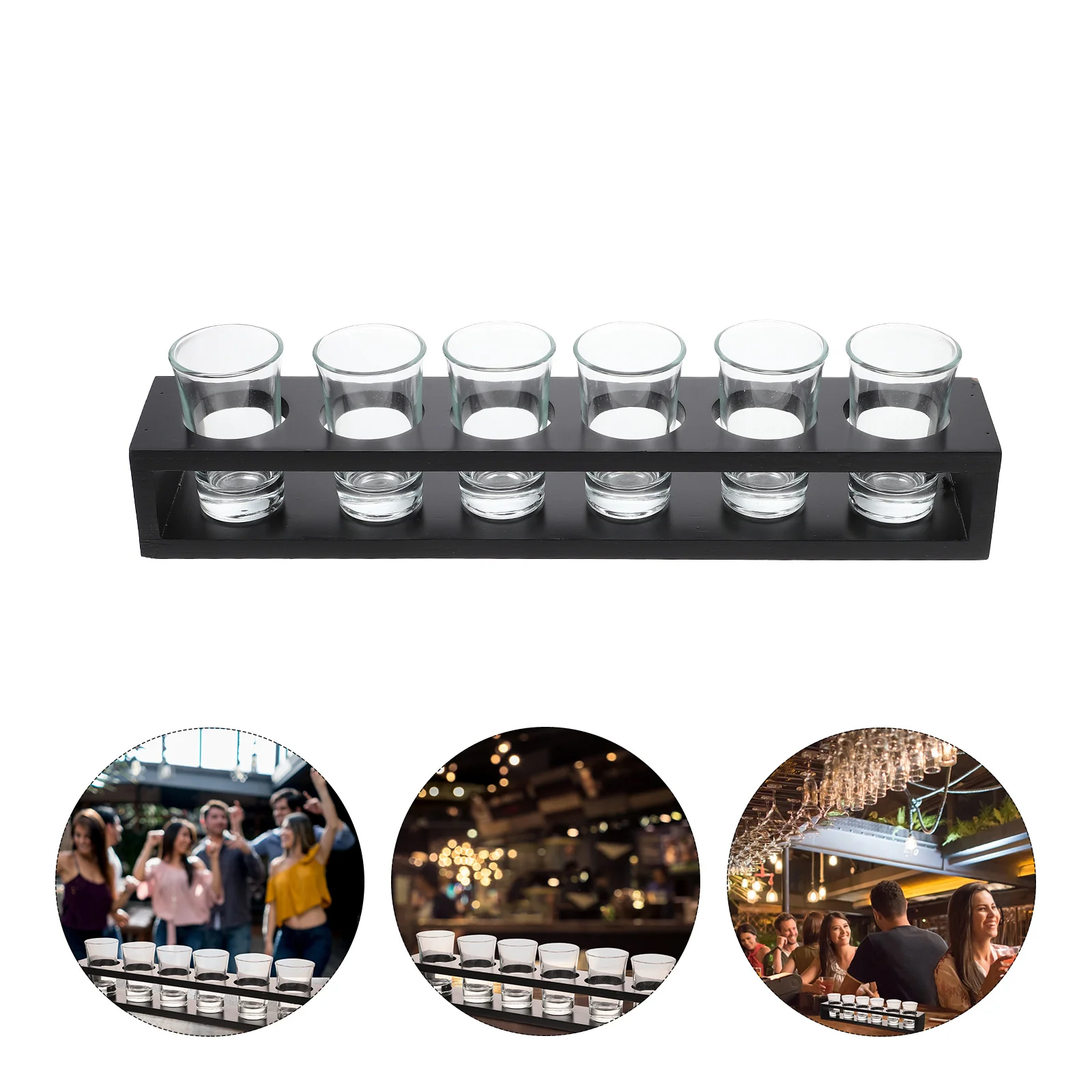 

1Set Premium Glass Wine Cup Set with Wood Rack for Home Bar Decor Creative Luxury Drinking Glasses Storage Kit