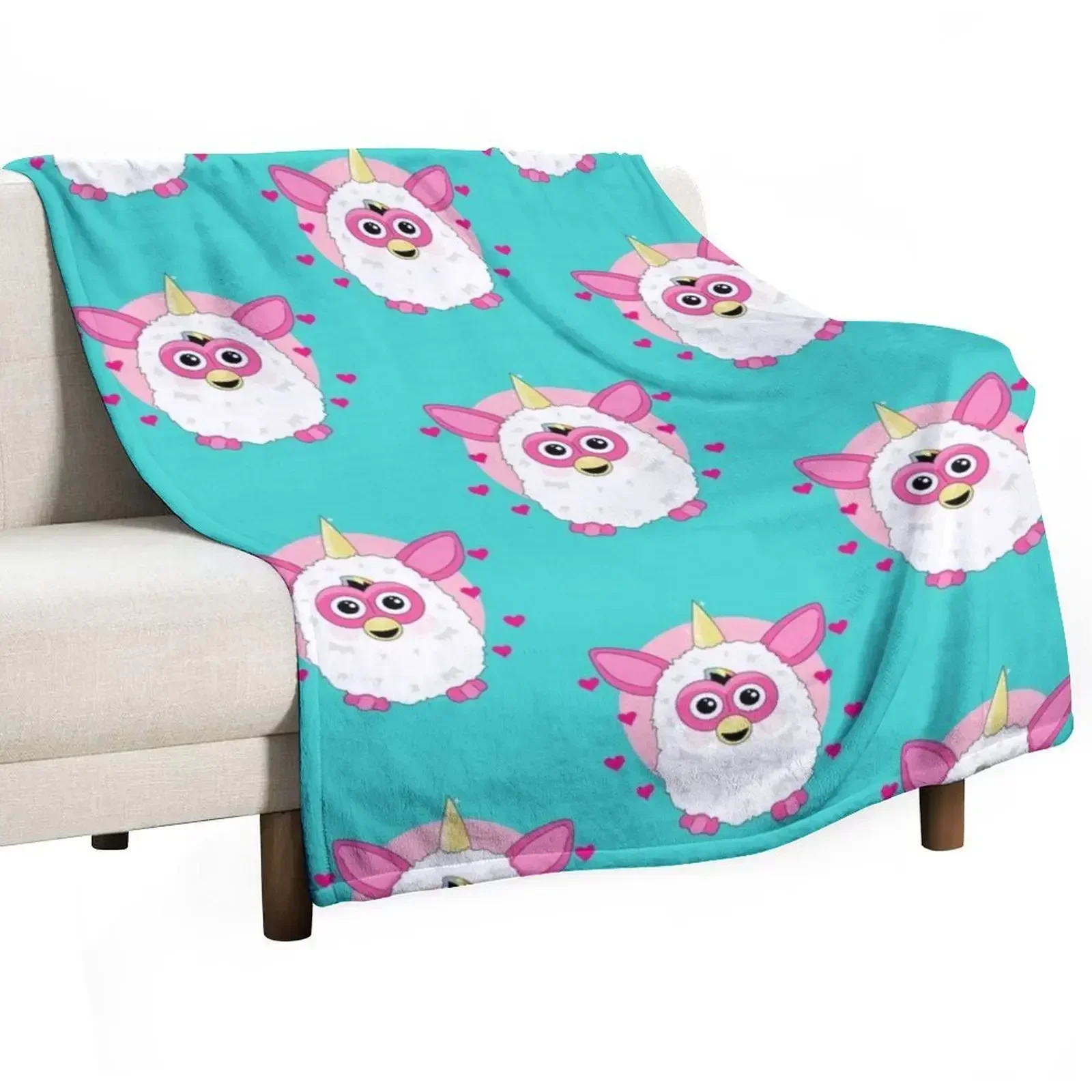 90s Furby Unicorn Throw Blanket Sofa Throw Heavy Blankets