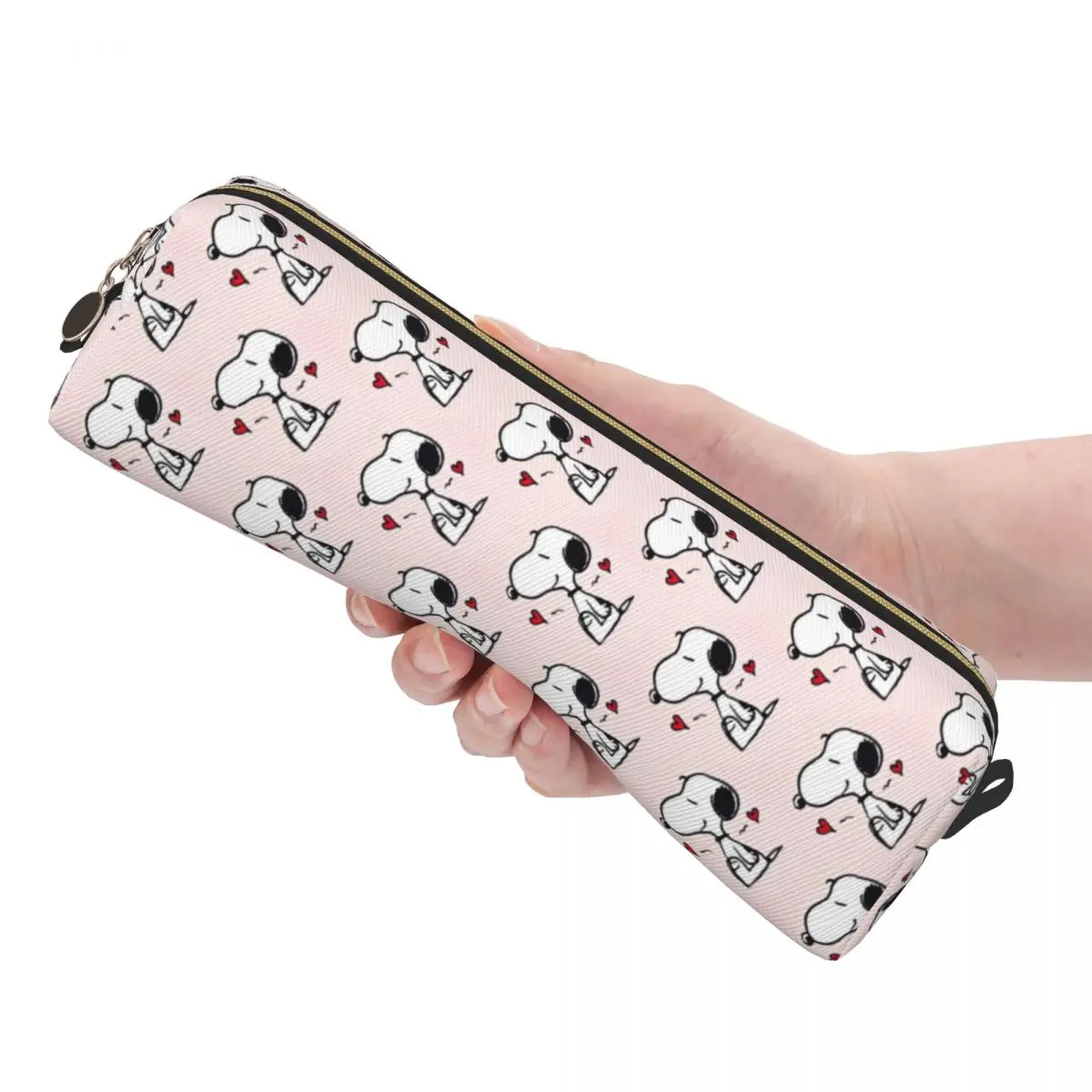 Roze Snoopy Hart Etui Cartoon Penhouder Zakken Kinderen Grote Opslag Schoolbenodigdheden Rits Pennenbakje
