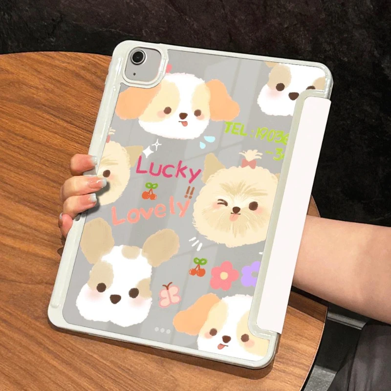 Tablet Case for 7 8 9th 10.2 Funda Cover IPad Air 5 Air 4 10.9 Ipad Mini 6th Generation 2021 Ipad 5th 6th 9.7 Lucky Puppy Shell