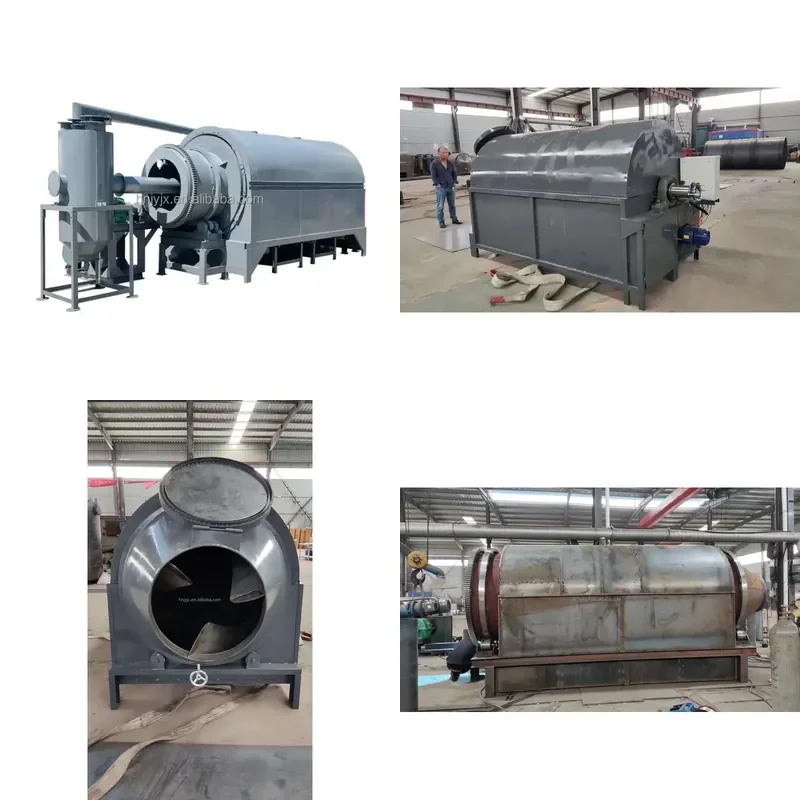 2026 CE Rotory Type Charcoal Carbonization Furnace Sawdust Wood Chip Rice Husk Coconut Shell Charcoal Making Machine Price
